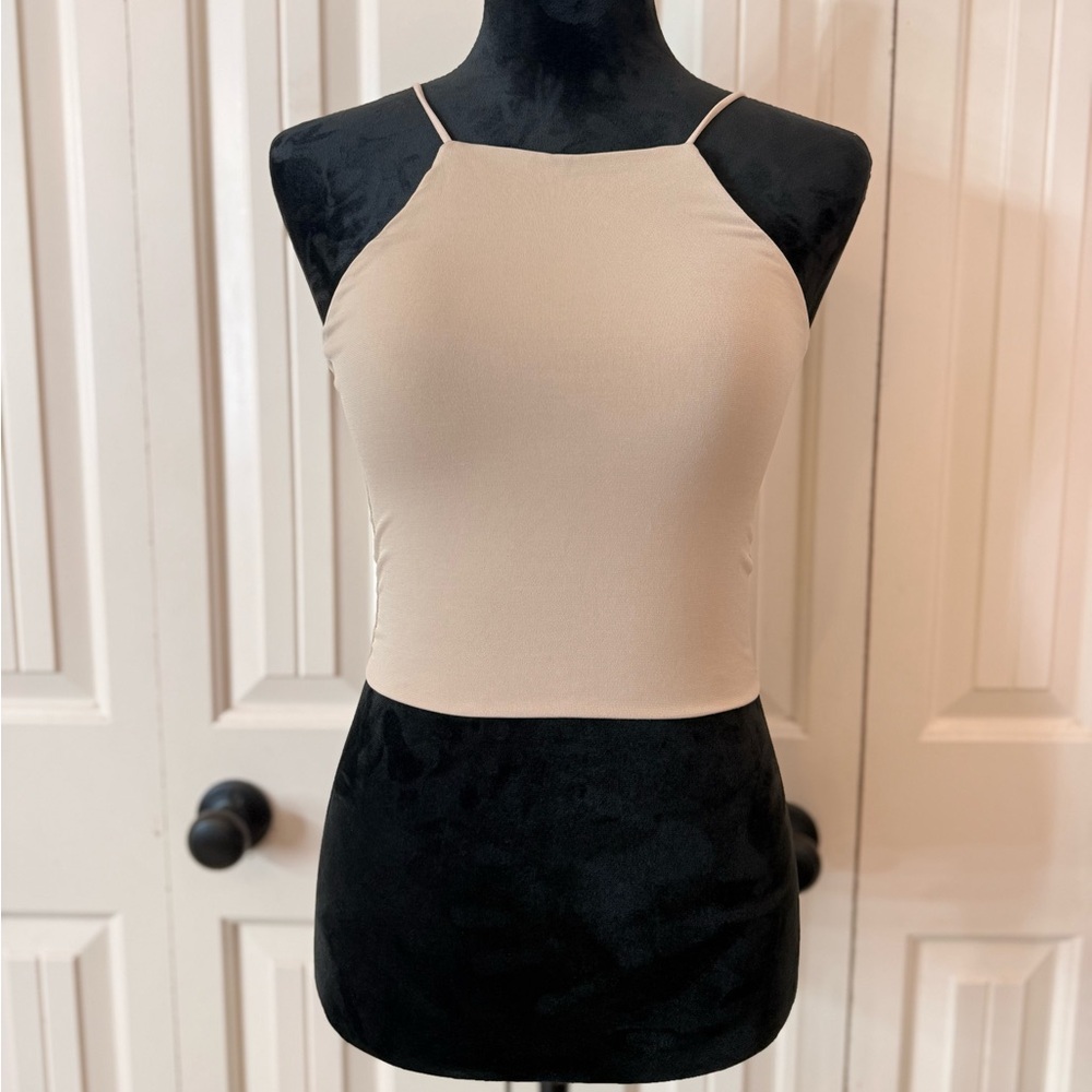 Women's Cream Sleeveless Top